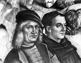 Porträt von Luca Signorelli und Fra Angelico (Detail)